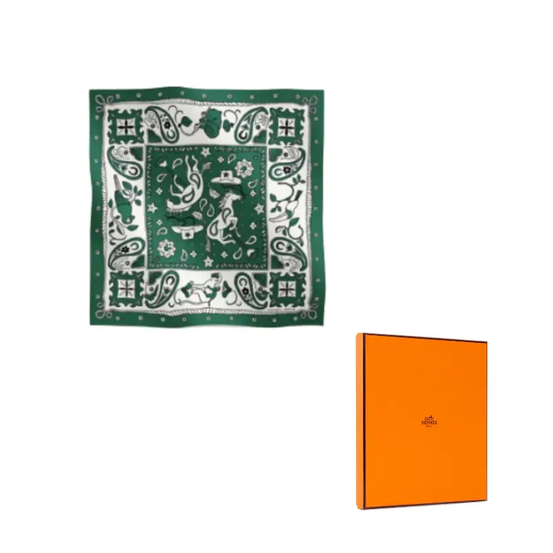 

HERMES Шёлковый шарф Multicolor, Green