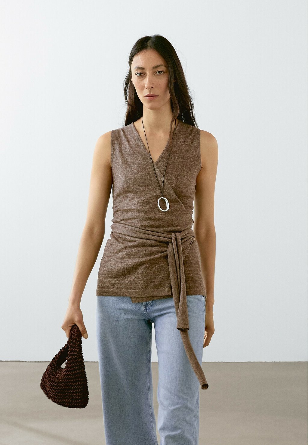 

Топ Massimo Dutti, коричневый