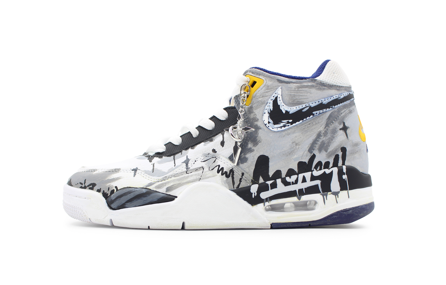 

Nike Легендарные баскетбольные кроссовки Flight Legacy Moon Shadow Galaxy с устойчивым к истиранию верхом винтажного стиля, мужские, серые, цвет Gray