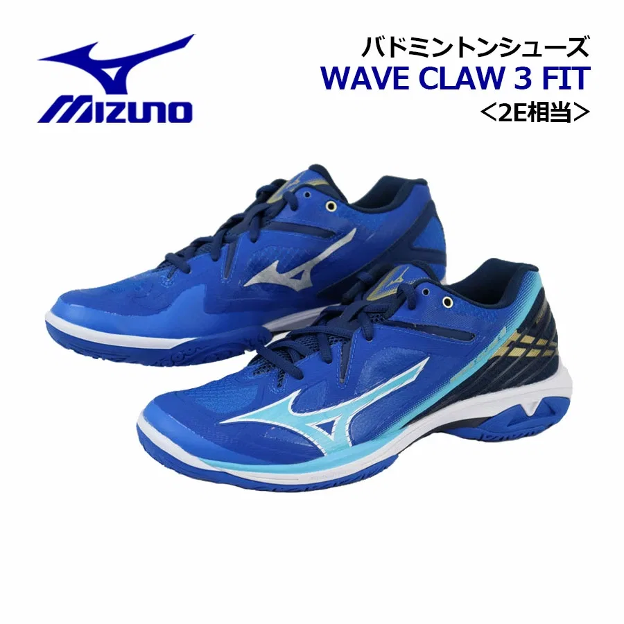 Унисекс кроссовки для бадминтона «Wave Claw 3 FIT» от Mizuno, 01 Blue X White X Navy