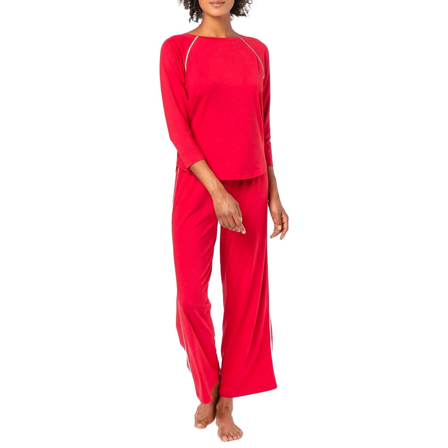 

3/4 Sleeve Pant Set In Garnet Lilla P, Garnet