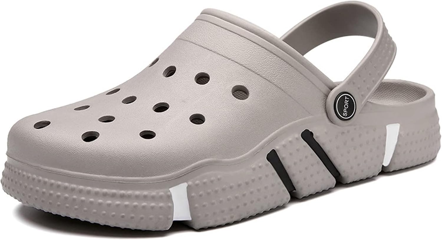 

Унисекс садовые сабо Solaud для мужчин и женщин, быстро сохнущие, дышащие, комфортные летние пляжные шлепанцы-сандалии, серый