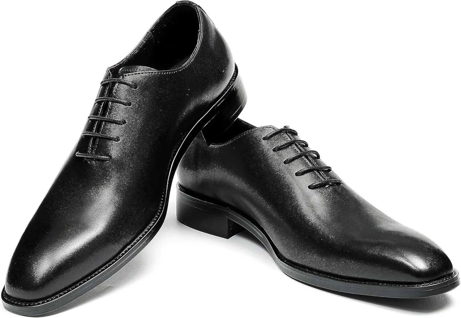 

Santimon Мужские Оксфорды Свадебное Платье Натуральная Кожа Цельнокроеные Дерби Формальная Деловая Модная Повседневная Обувь на Выпускной для Мужчин, черный