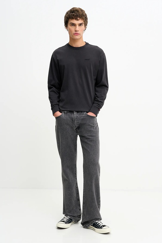 Джинсы 567 RELAXED FLARE из хлопка Levi'S, серый — фото 2