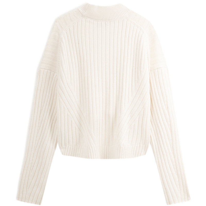 CALVIN KLEIN Вязаный свитер женский Cow Ivory, YBI-Ivory — фото 3