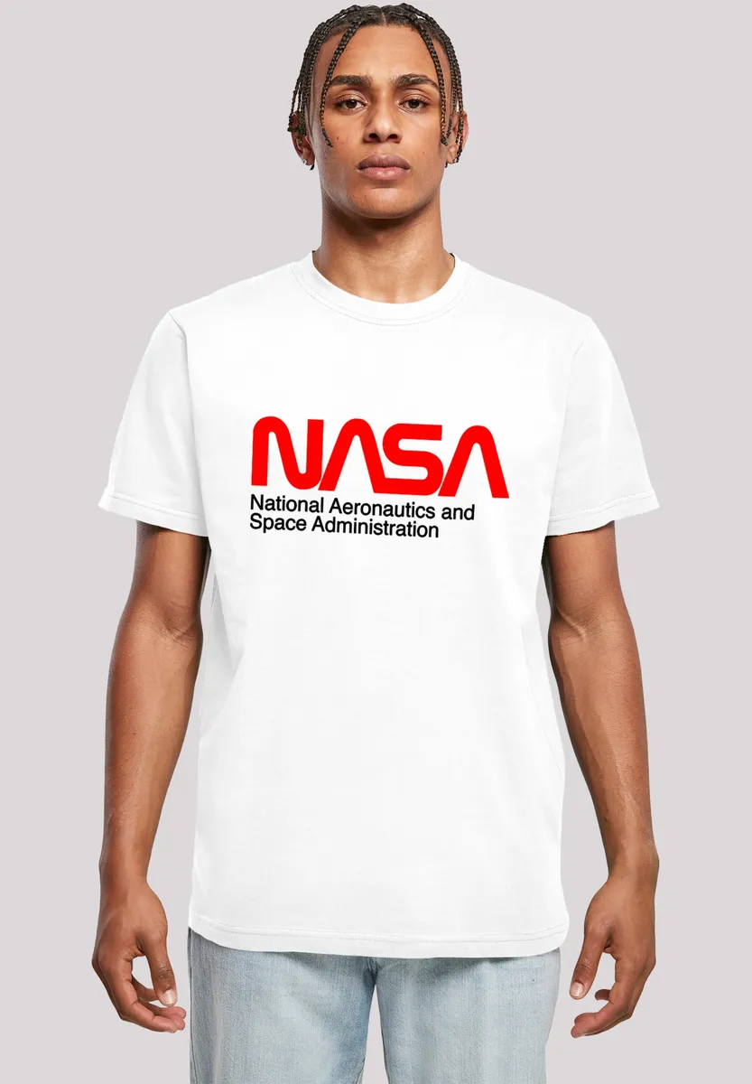 

Футболка F4NT4STIC "NASA Aeronautics And Space", мужская, премиум-мерч, стандартного кроя, базовая, с принтом, белый