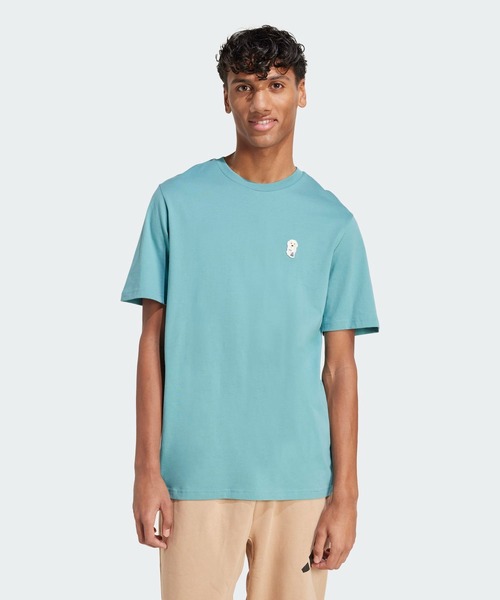 

Футболка с коротким рукавом, с нашивкой в виде собачьего носка Adidas, синий