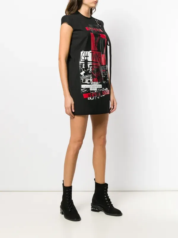 Платье-Рубашка с принтом Dsquared2, черный — фото 3
