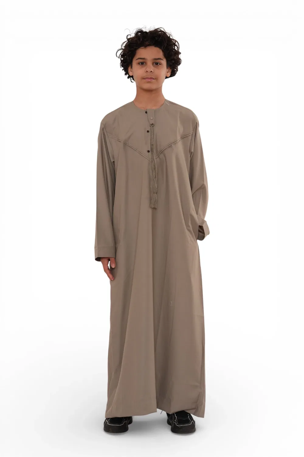 Arabic Thobes Детский бежевый марокканский халат Джубба для мальчиков Ид Джеллаба Рамадан Ид Тобе - K-HM11