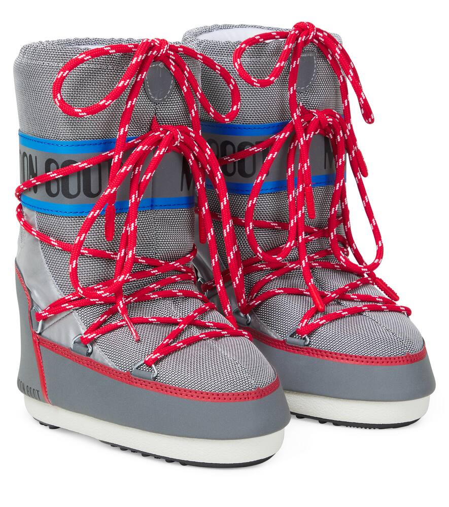 

Иконные зимние ботинки Moon Boot Kids, Silver/Blue/Red