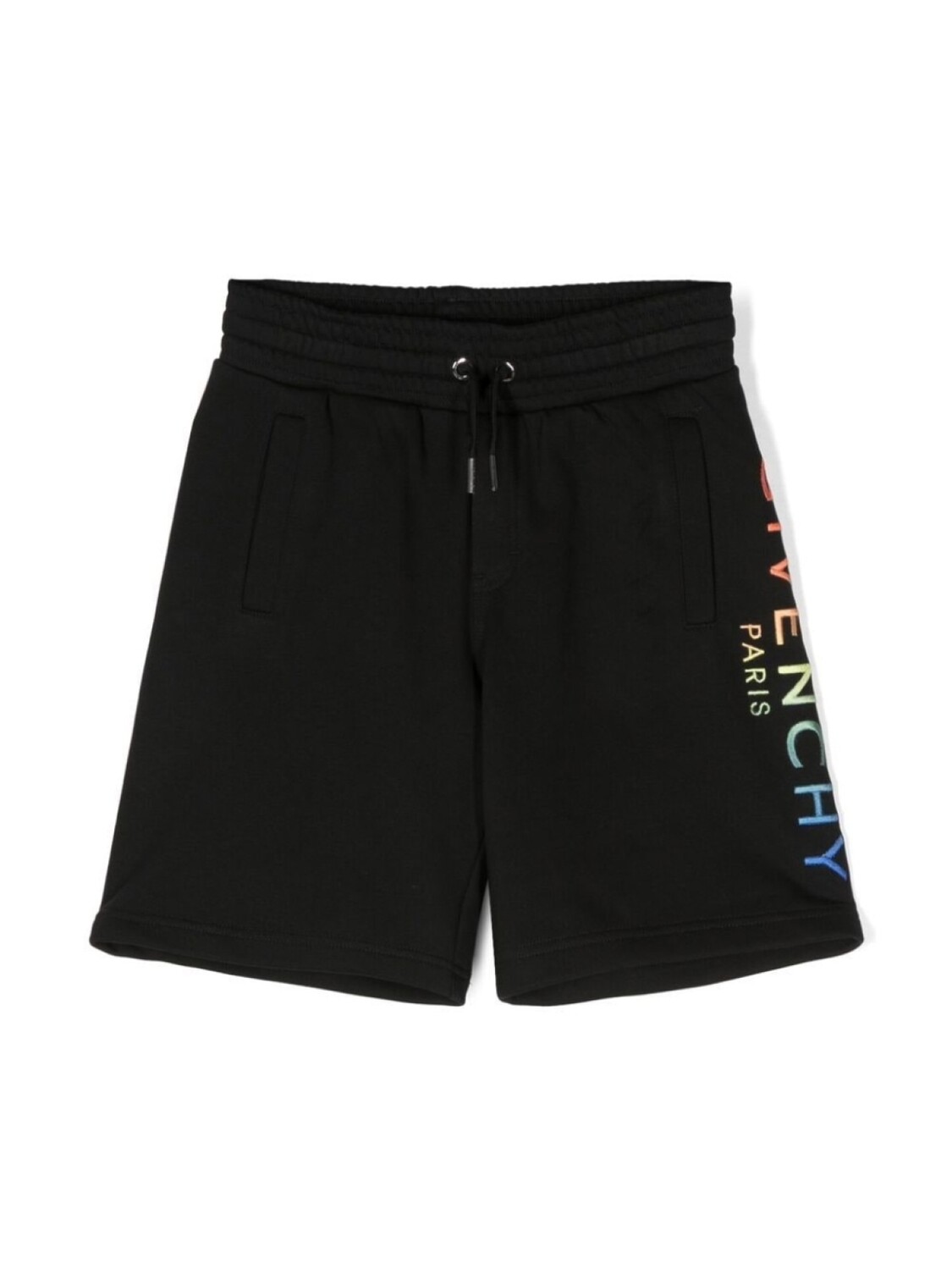 

Givenchy Kids шорты с эффектом градиента и вышитым логотипом, черный