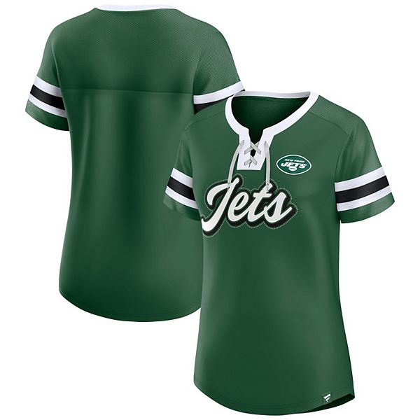 

Женская зеленая футболка New York Jets True Catch Iconic Rhinestone Bling Athena на шнуровке Fanatics, Зеленый, Женская зеленая футболка New York Jets True Catch Iconic Rhinestone Bling Athena на шнуровке Fanatics