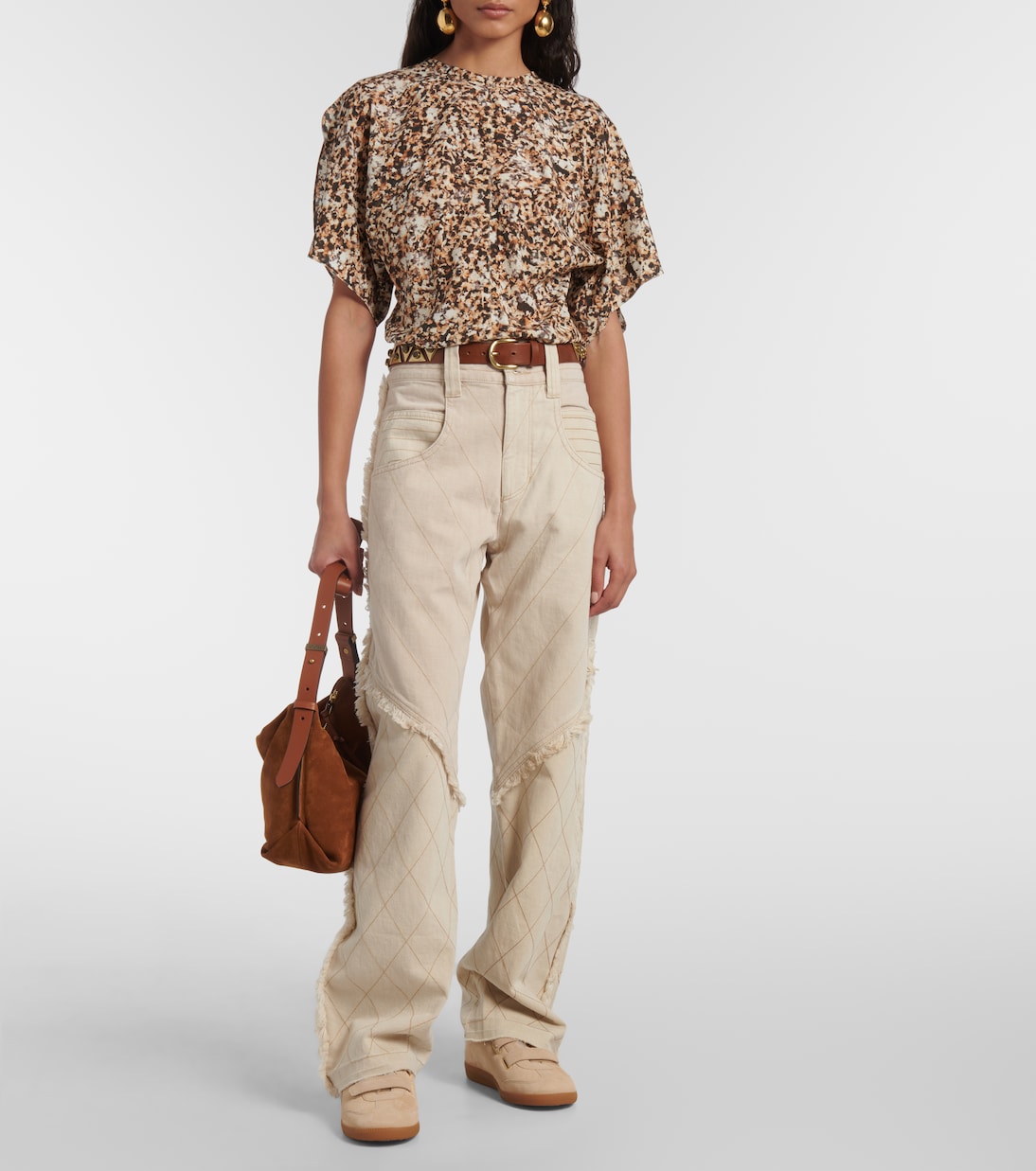 Кожаные кроссовки Beth с отделкой из овчины Isabel Marant, Toffee — фото 3