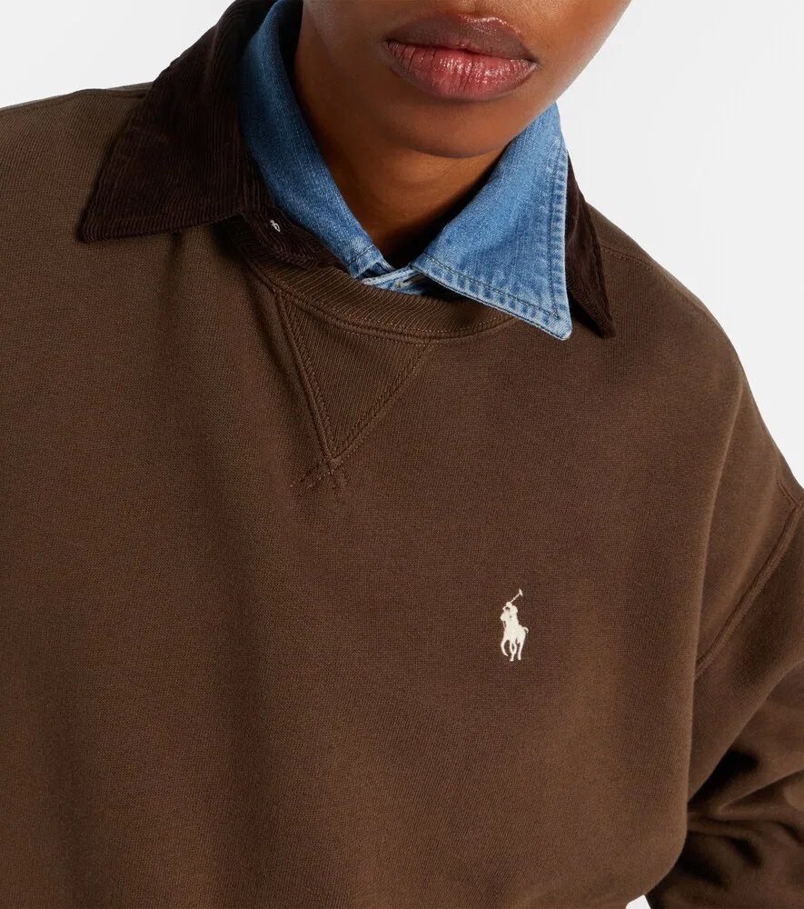 Толстовка из хлопкового трикотажа с логотипом Polo Ralph Lauren, коричневый — фото 4