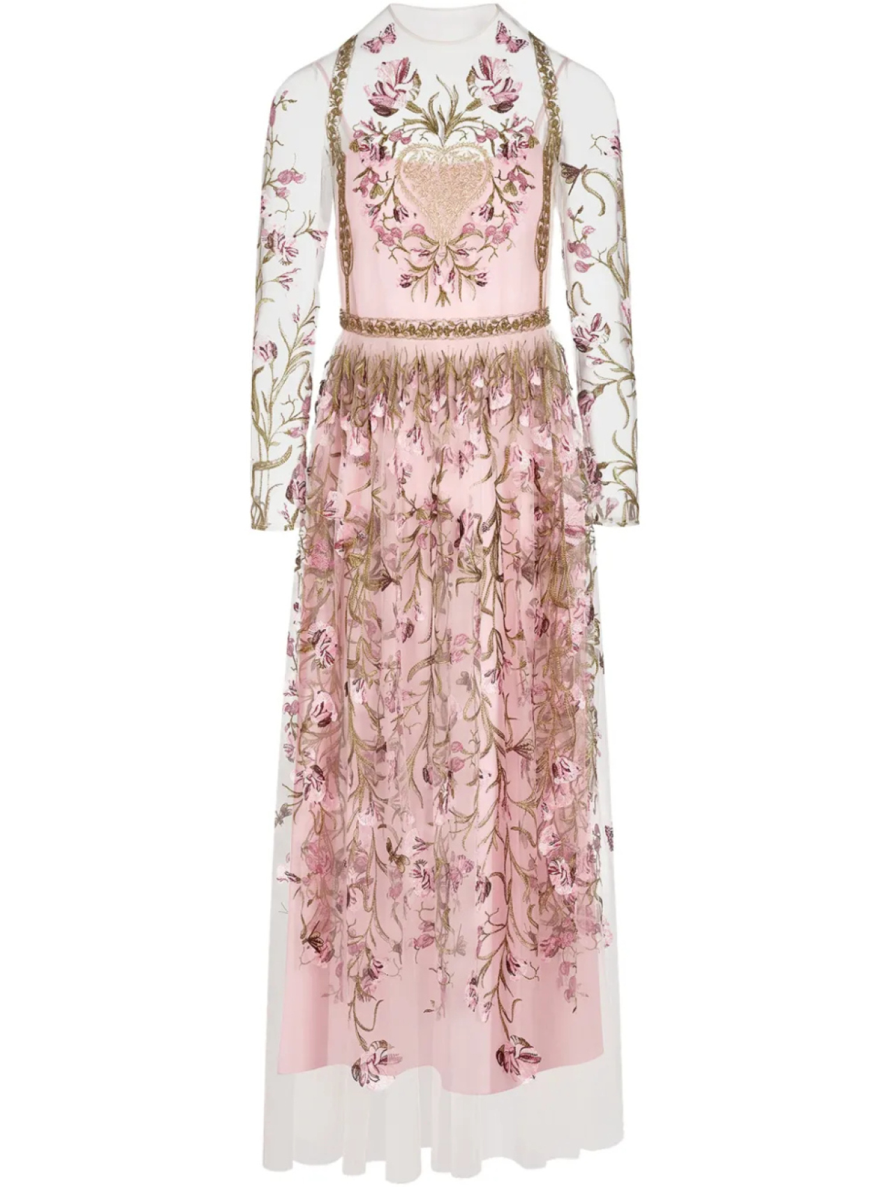 

Платье с вышивкой Giambattista Valli, белый