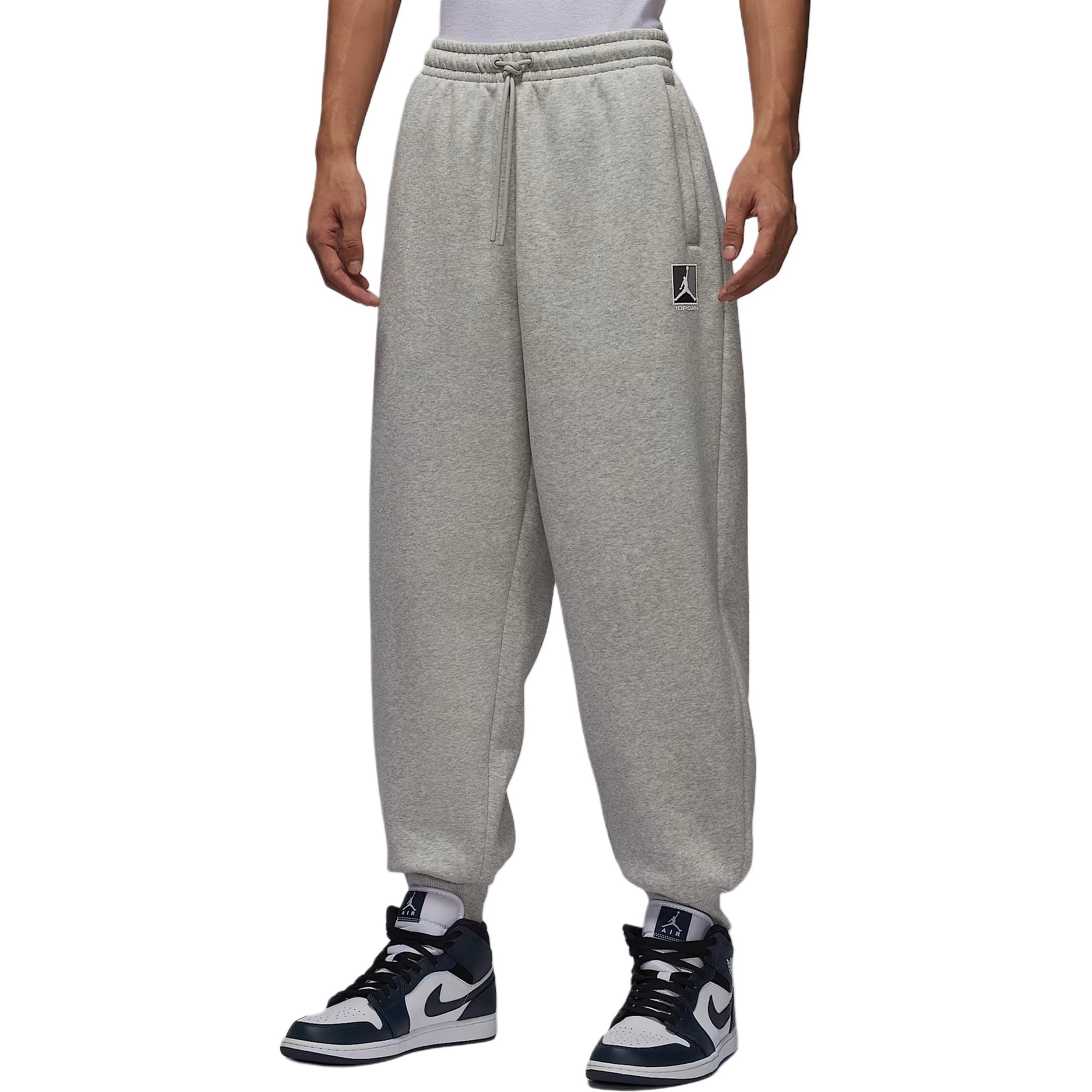 

Трикотажные спортивные штаны мужские Jordan, серый/светло-серый/белый