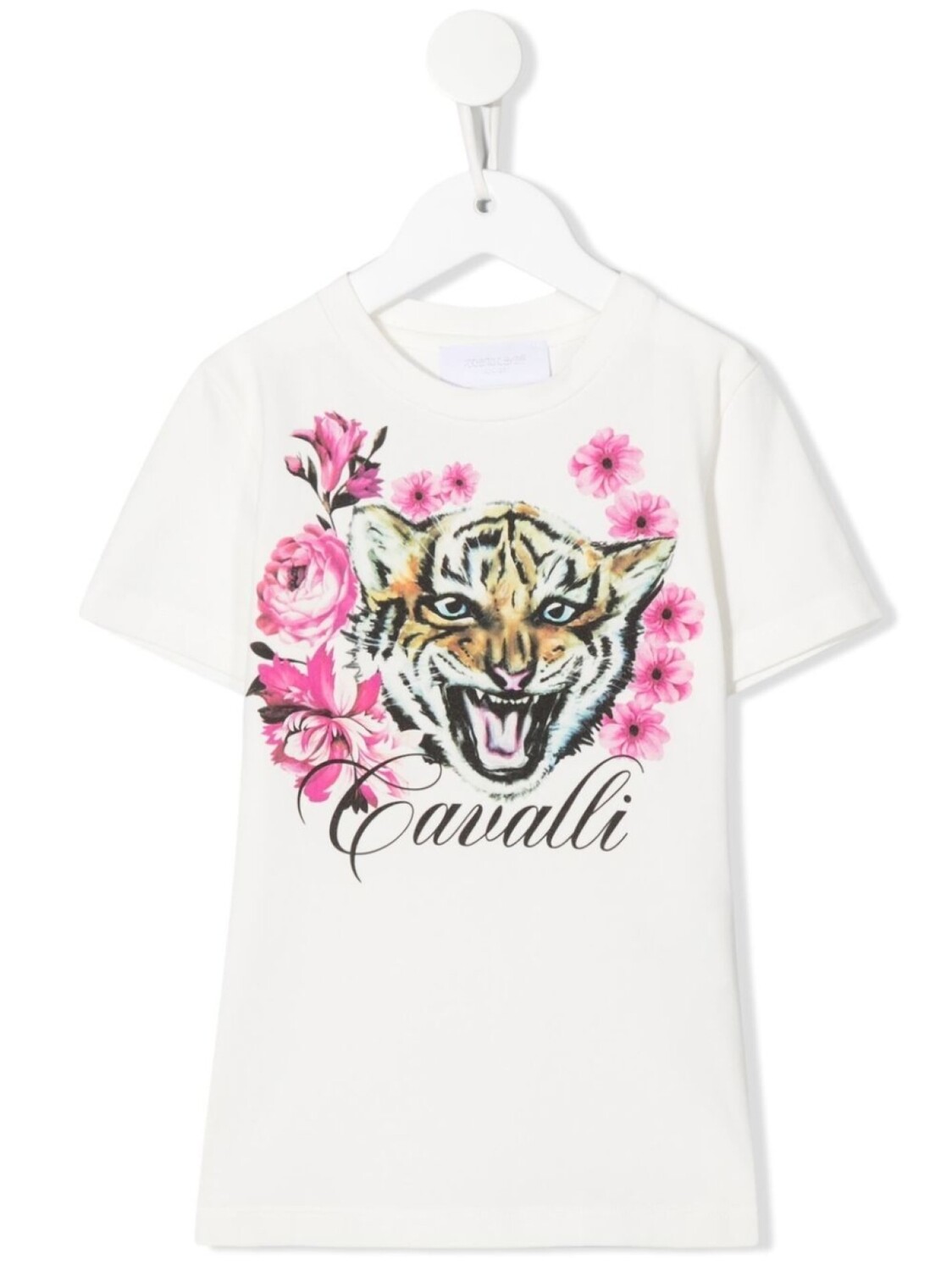 

Футболка с графичным принтом Roberto Cavalli Junior, белый