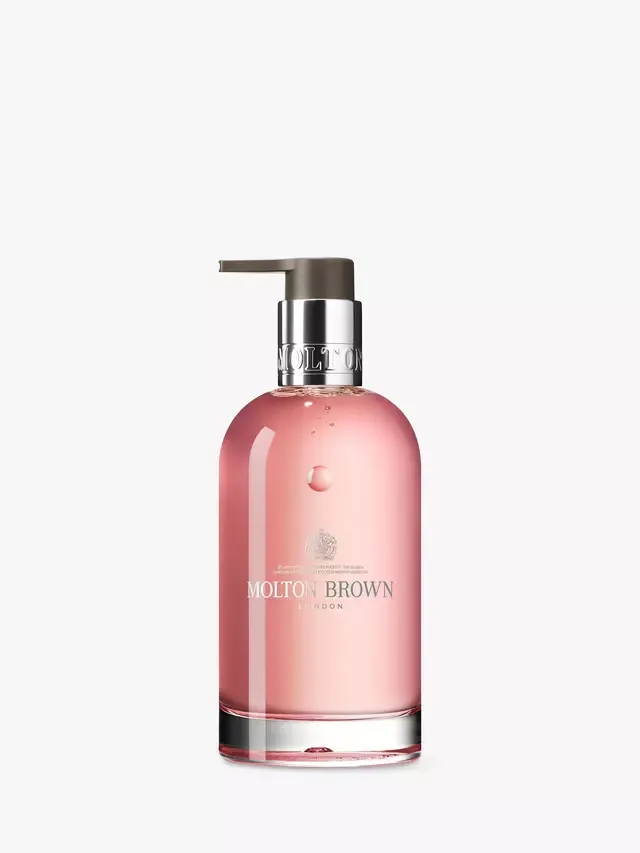 Жидкое мыло для рук Delicious Rhubarb & Rose, стеклянная бутылка, 200 мл Molton Brown