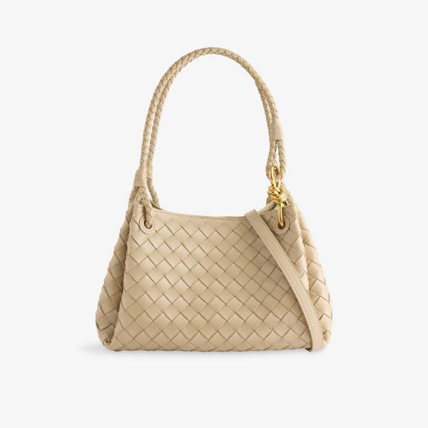 

Сумка Bottega Veneta из кожи, экрю