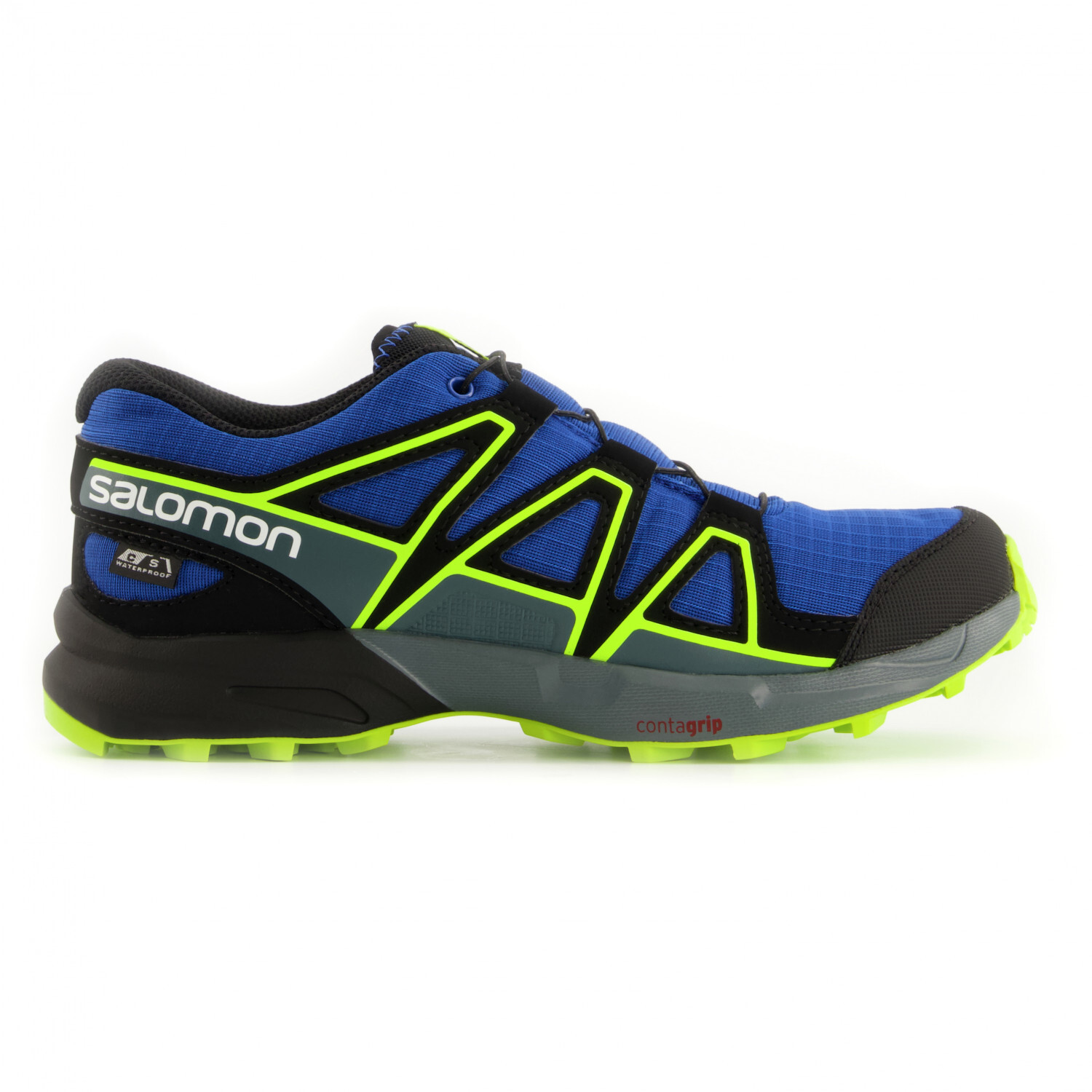

Мультиспортивная обувь Salomon Junior's Speedcross CSWP, цвет Nautical Blue/Black/Acid Lime