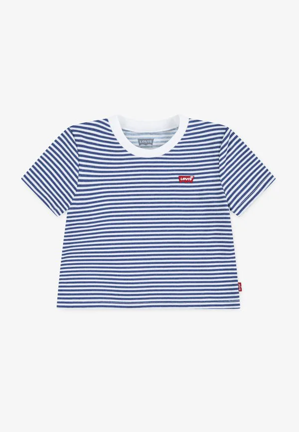 Полосатая мини-футболка с принтом "летучая мышь" Levi'S, True Navy