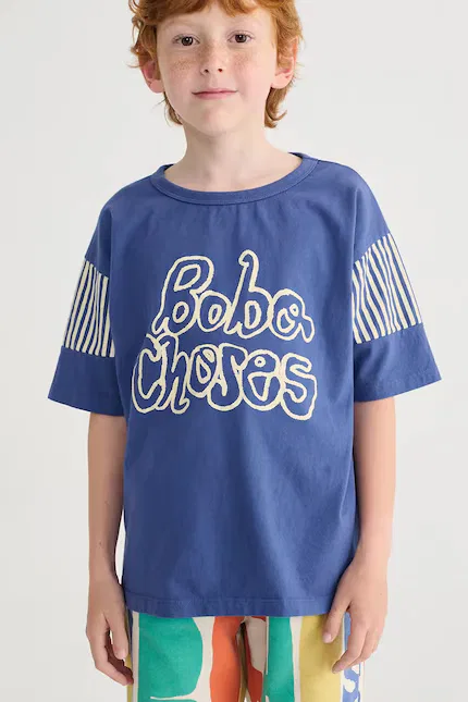 Футболка с принтом By Hand Bobo Choses, синий