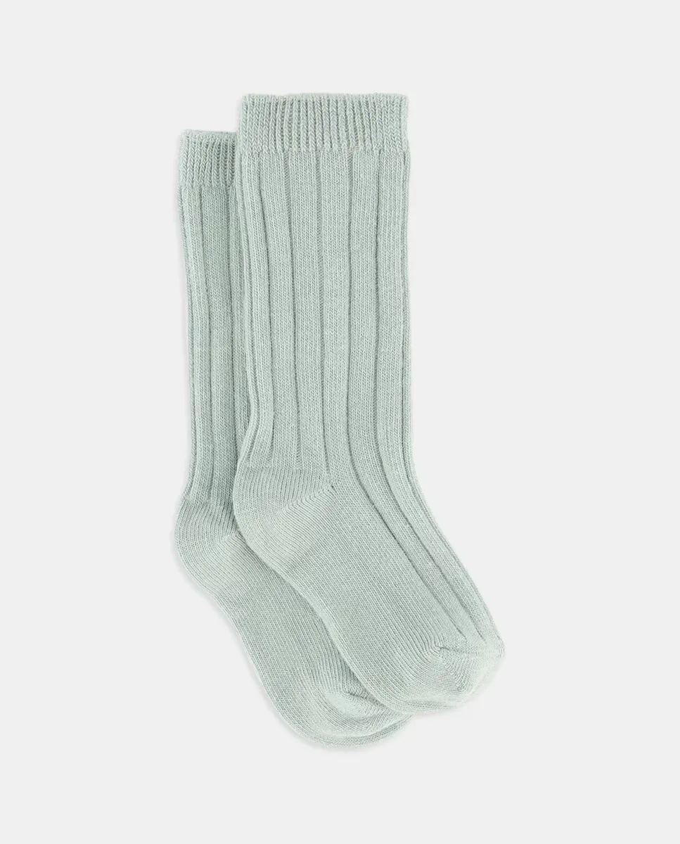 

Высокие носки для девочки Cotton Juice, цвет 510 Verde Claro