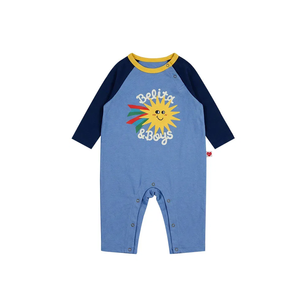 Детский комбинезон с длинными рукавами Baby Sun тёмно-синий от Belita&Boys
