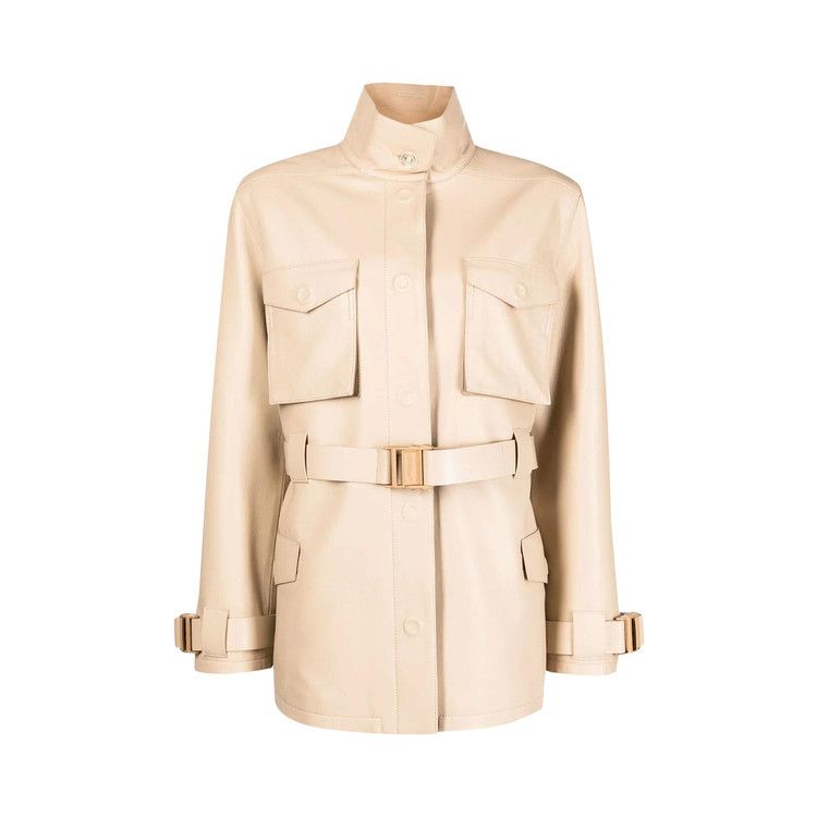 

Куртка Off-White Cargo Leather Field Jacket, Camel