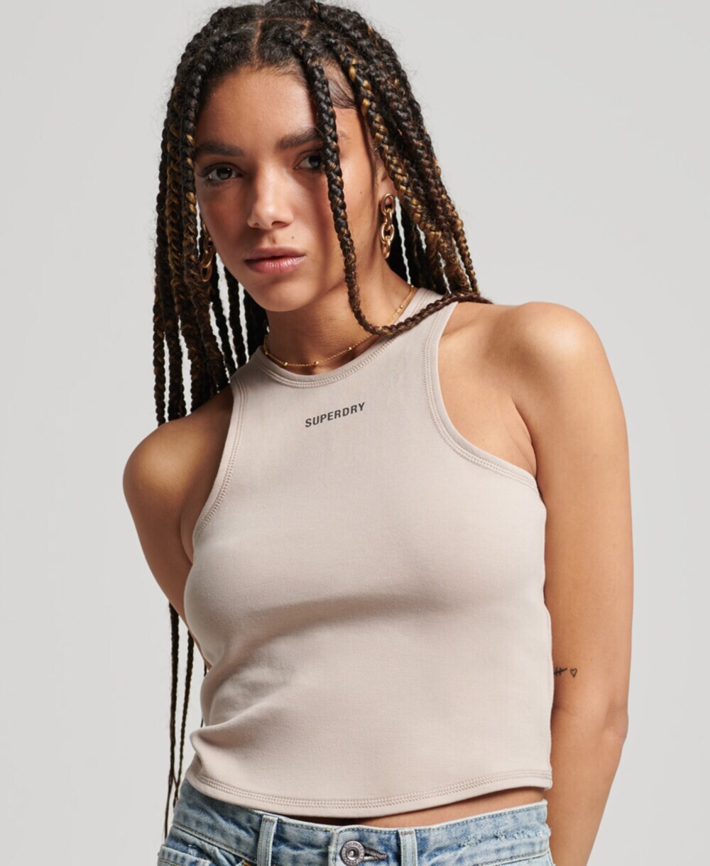Топ Superdry, бежевый — фото 2