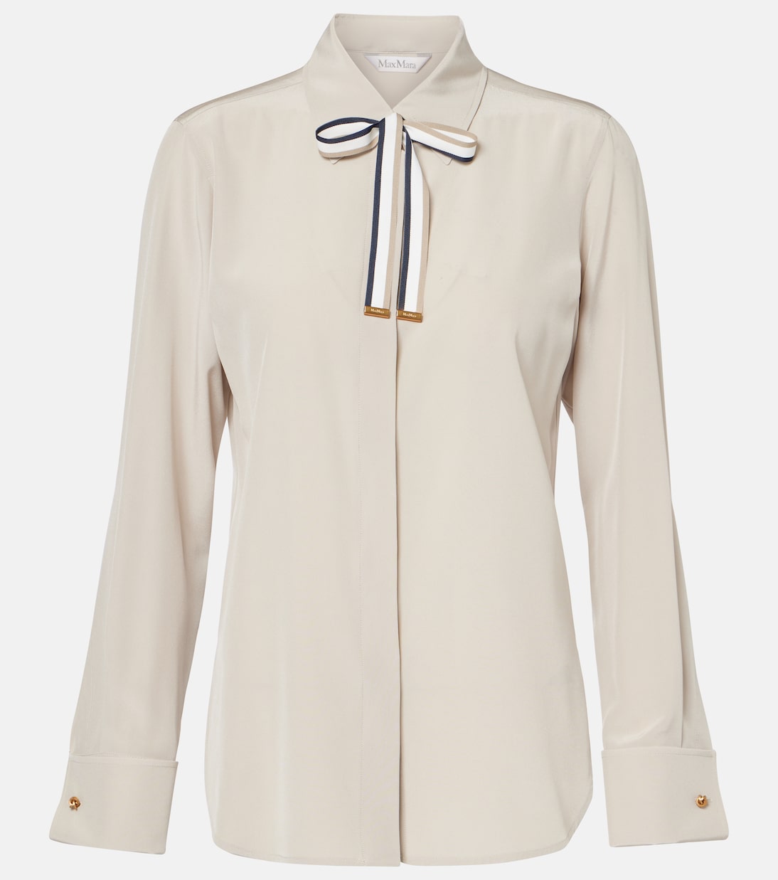 

Блузка из шелкового крепа Аполлон с бантом Max Mara, Cacha