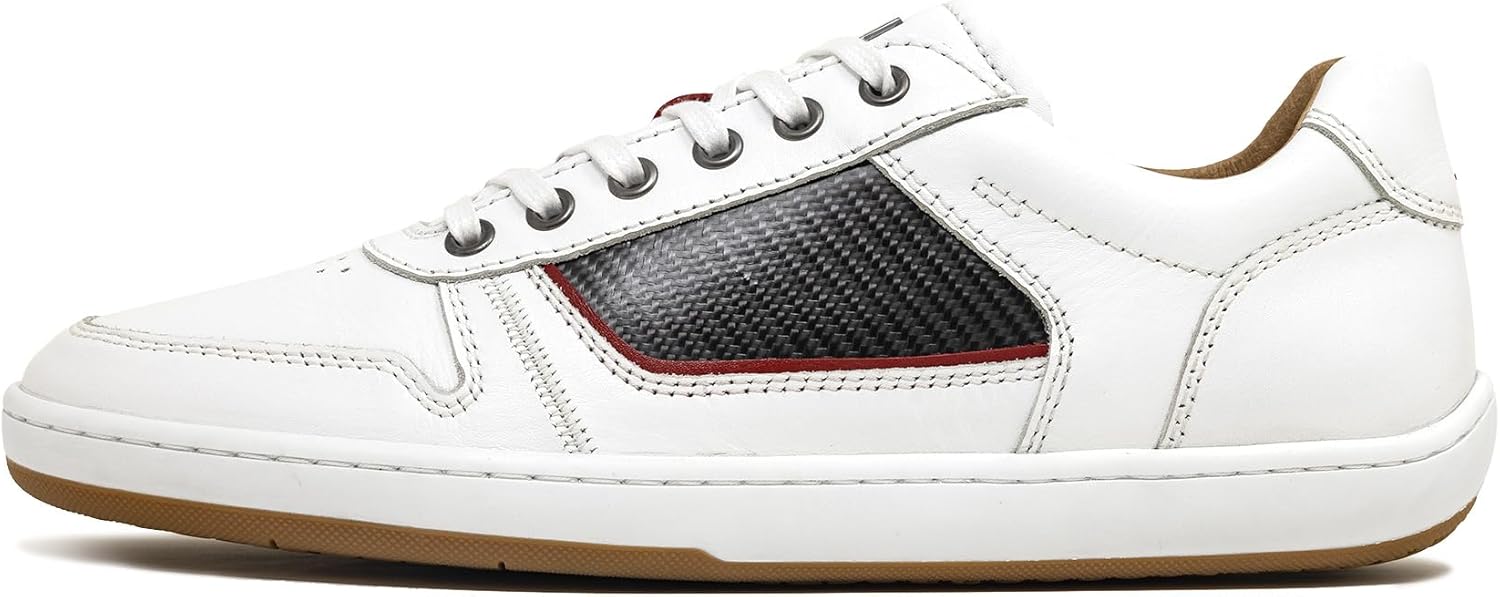 

Мужские водительские туфли Piloti, кроссовки для вождения Compass из итальянской кожи с углеродной панелью для повседневной носки, белый