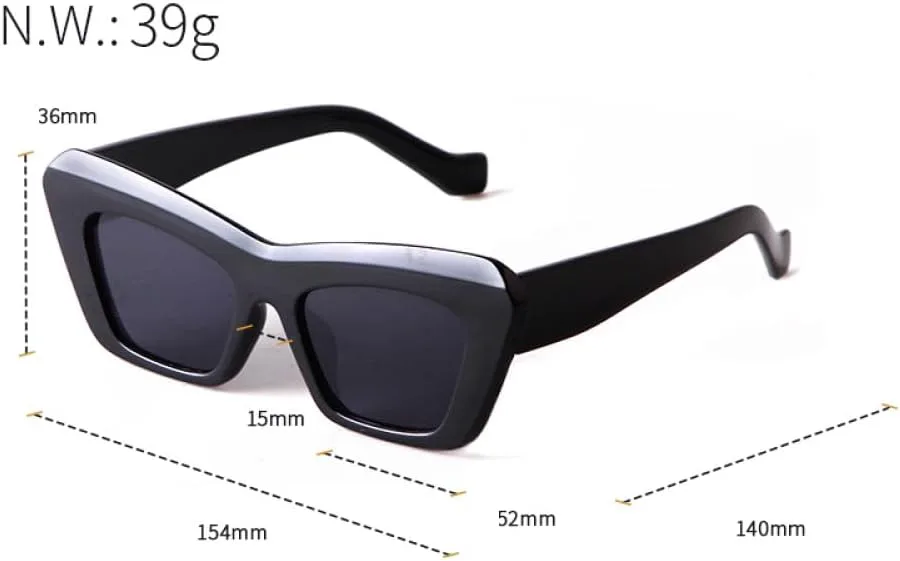 

Ретро солнцезащитные очки «кошачий глаз» с леопардовым принтом для женщин. Винтажная толстая оправа, большие солнцезащитные очки, черный цвет TYUVIVO, C2