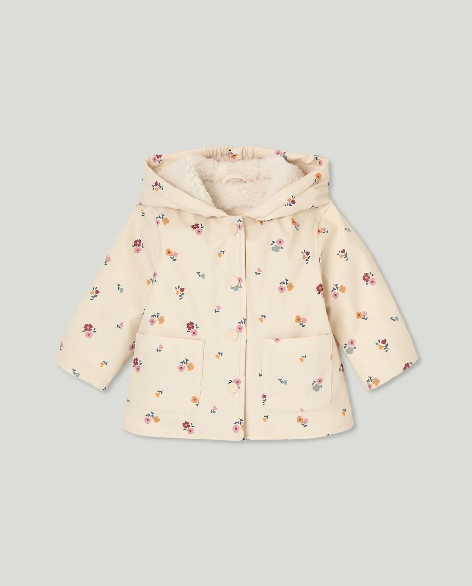 

Легкий прорезиненный однотонный дождевик для малышей Baby El Corte Inglés, светло-серый