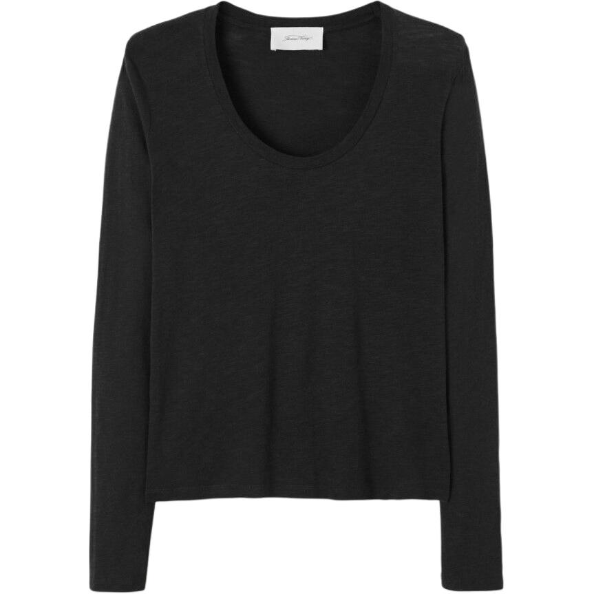 

AMERICAN VINTAGE A.M Футболка женская черная, Черный, AMERICAN VINTAGE A.M Футболка женская черная