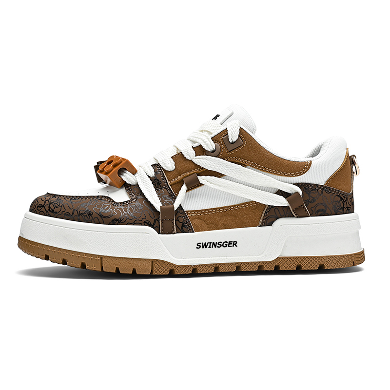 

Кроссовки Lightweight Low Top Comfortable Skateboard Shoes Men's Swinsger, коричневый