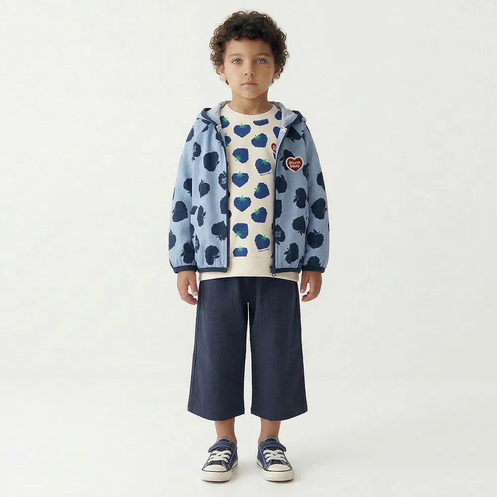 Детские шорты Bb Heart Patch Poly Seersucker длиной 7/8, тёмно-синие, от Belita&Boys