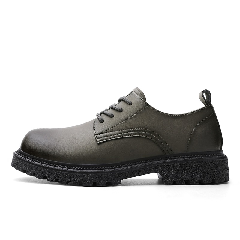 

KANGLONG Мужские повседневные туфли мужские низкие топы коричневые, цвет Brown[Leather Shoe Size: Size 40 in This Model = Athletic Shoes 41]