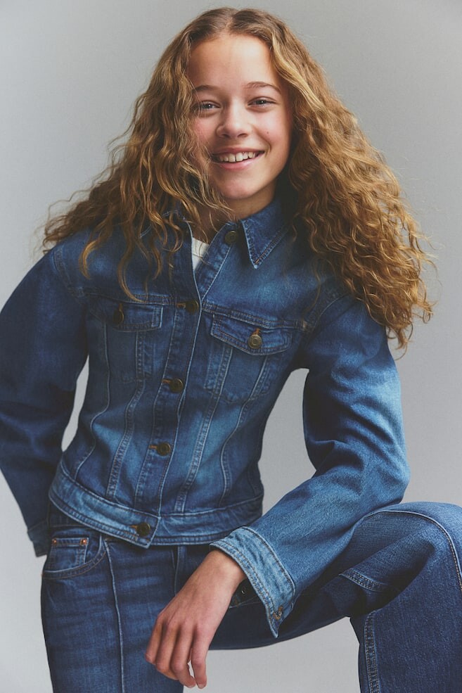 

Короткая джинсовая куртка H&M, синий