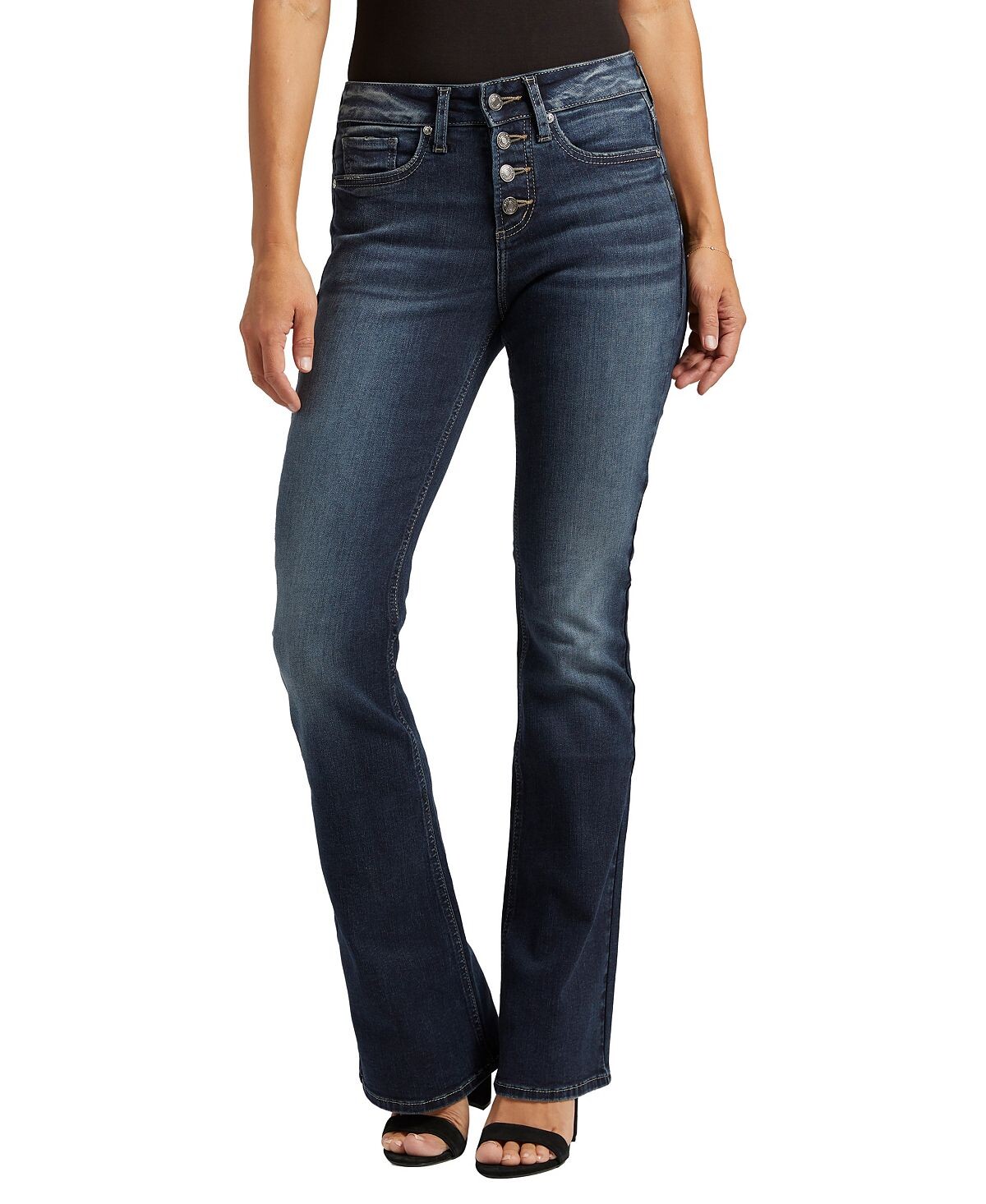 

Женские джинсы Suki Bootcut со средней посадкой Silver Jeans Co.