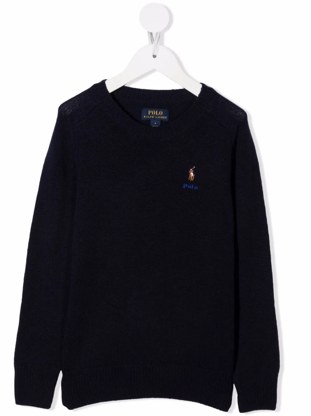 

Худи с вышивкой Polo Pony и отделкой в рубчик POLO RALPH LAUREN KIDS, синий
