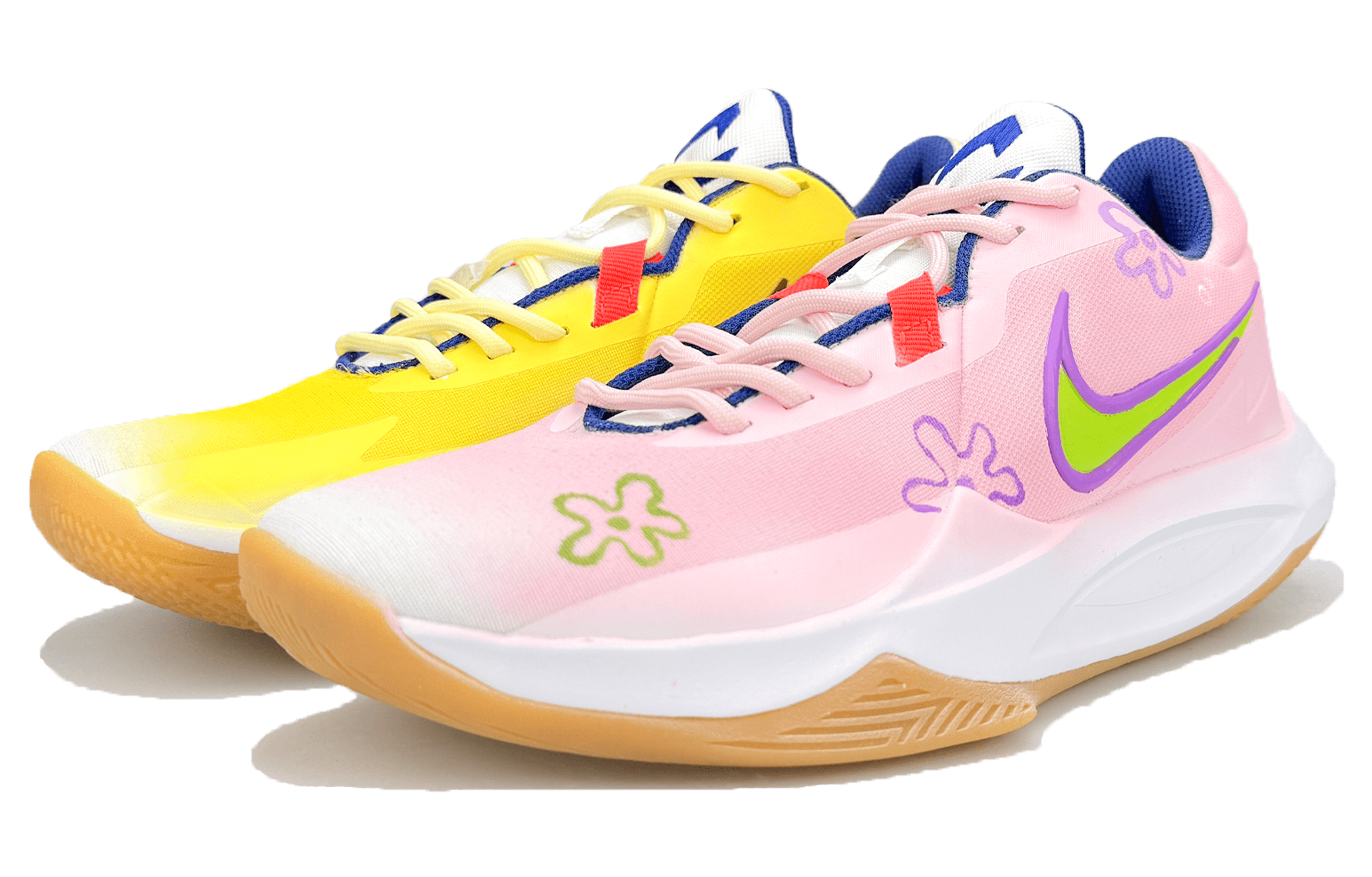 

Nike Баскетбольные кроссовки Precision 6 Low Top мужские, желто-розовые