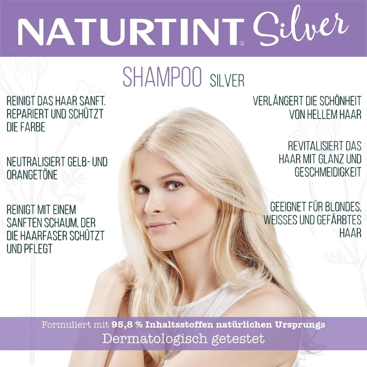 Фиолетовый шампунь «Violet Colour Shampoo» от Naturtint, 330 мл Naturtint — фото 4