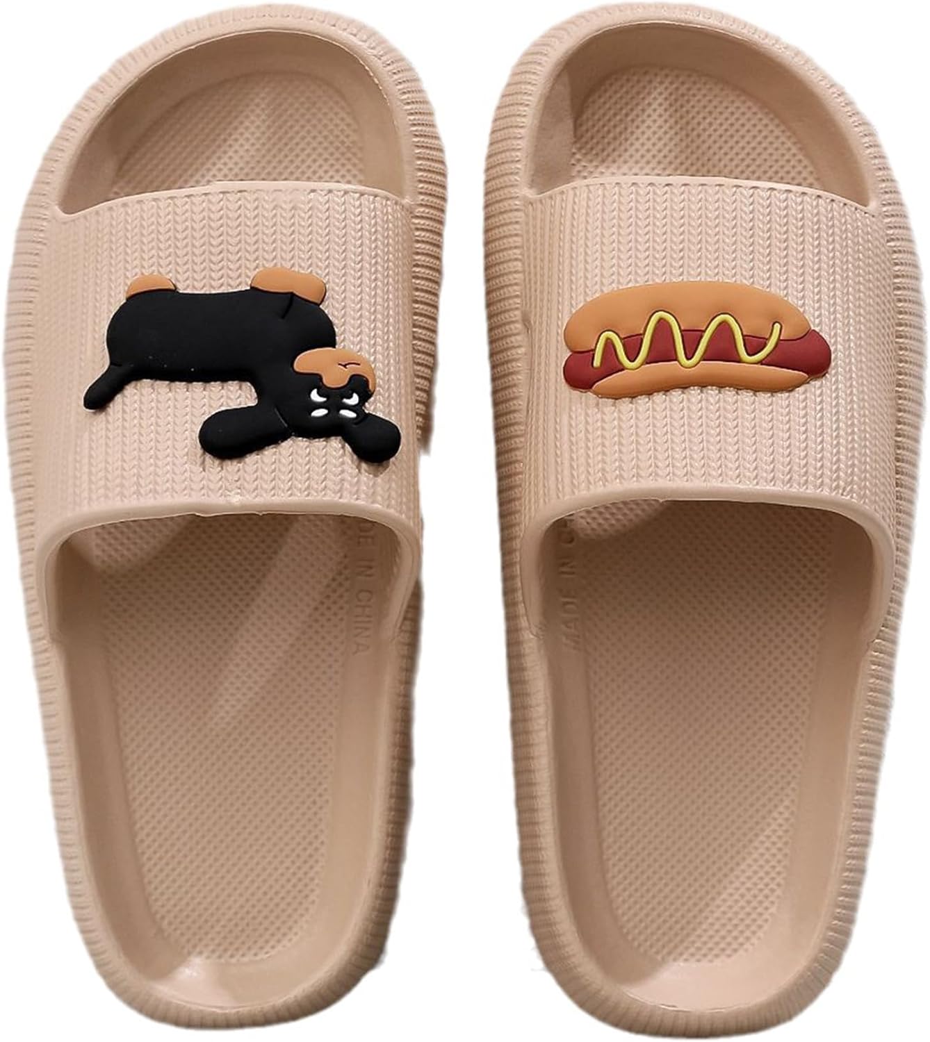 

Женские и мужские шлепанцы WIRETRAN в шахматную клетку, тапочки для душа, быстро сохнут, с толстой подошвой, нескользящие, легкие, для дома, ванной, сада и спальни, Hot Dog