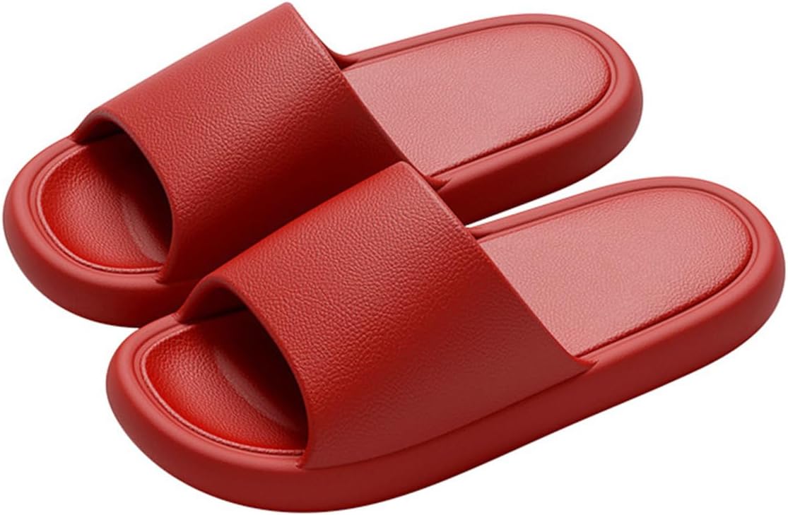 

Мужские и женские шлепанцы AUXDIQ для дома, быстросохнущие, для душа, у бассейна, пляжа и дома, красный