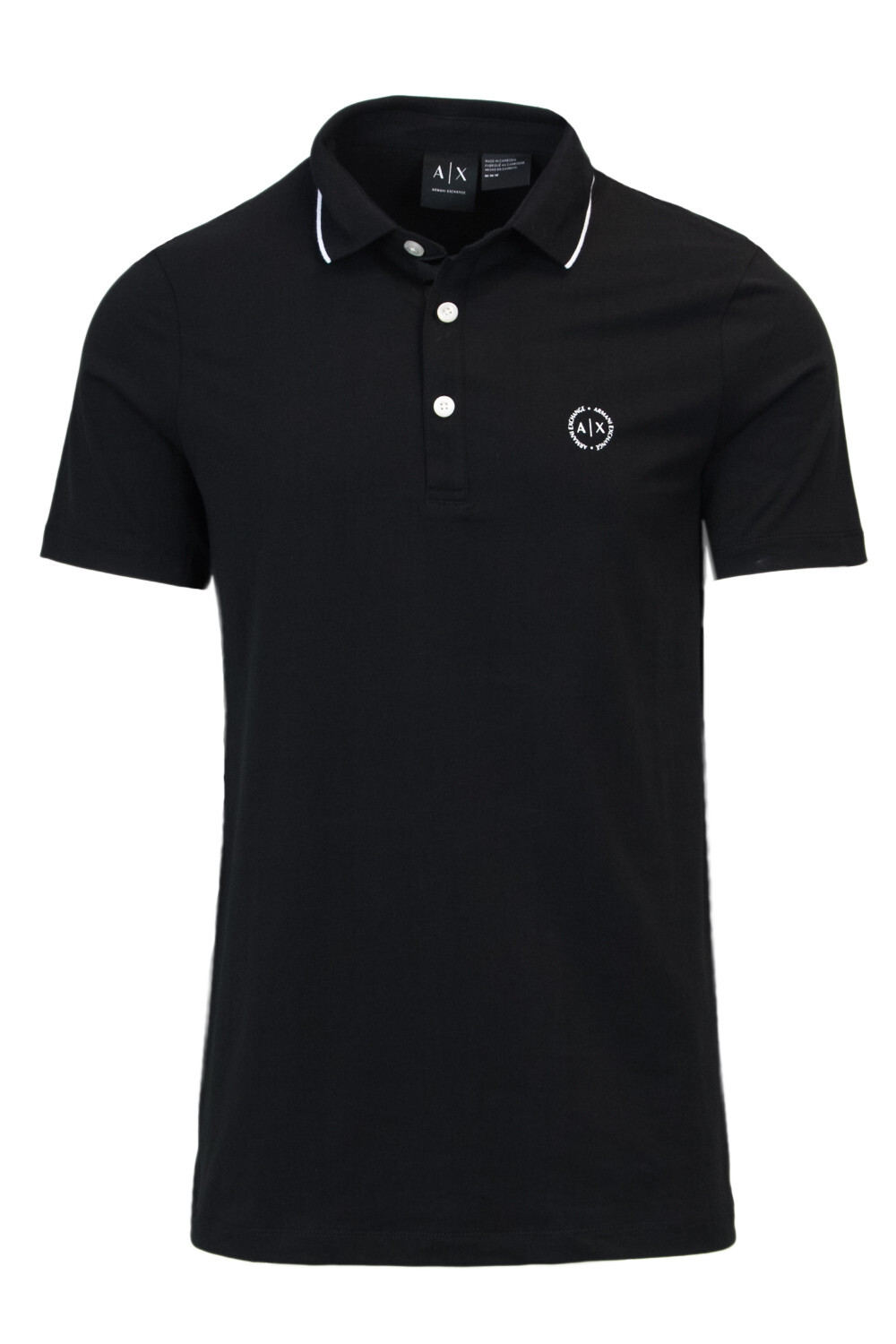 

Поло Armani Exchange с логотипом, черный