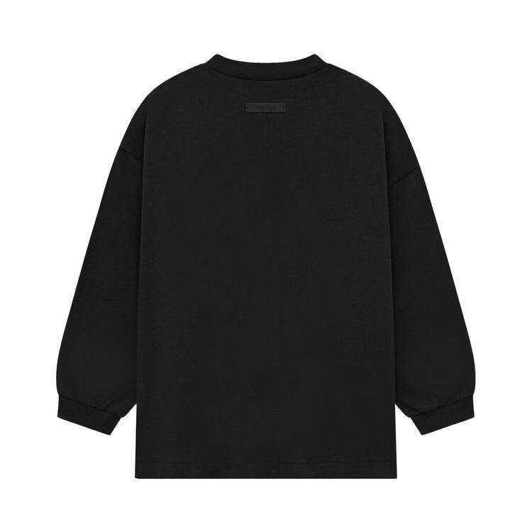 Футболка Fear of God Essentials Kids Jersey Long-Sleeve Tee Black, черный — фото 2
