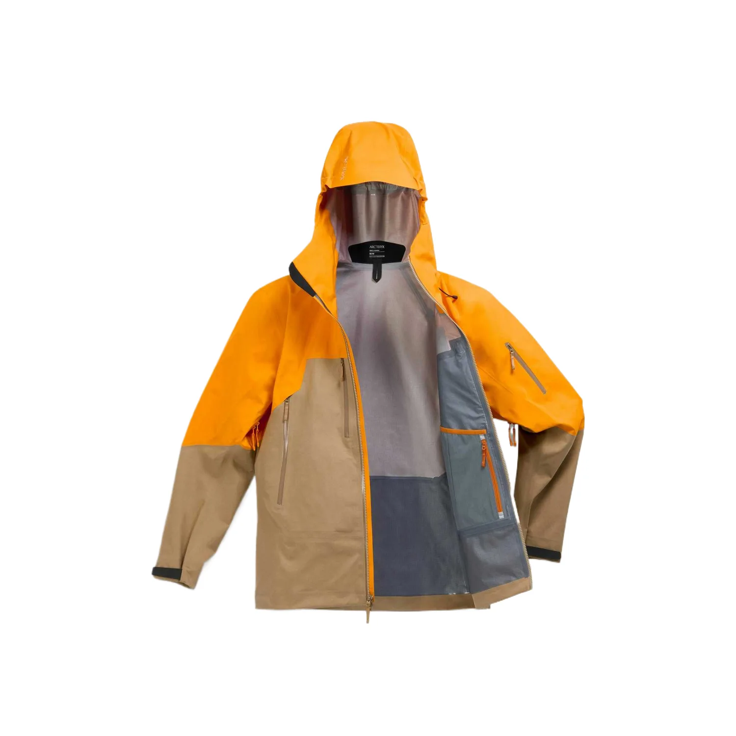 Куртка RUSH мужская с капюшоном Arcteryx, Sandstone Brown/Blaze/Canvas