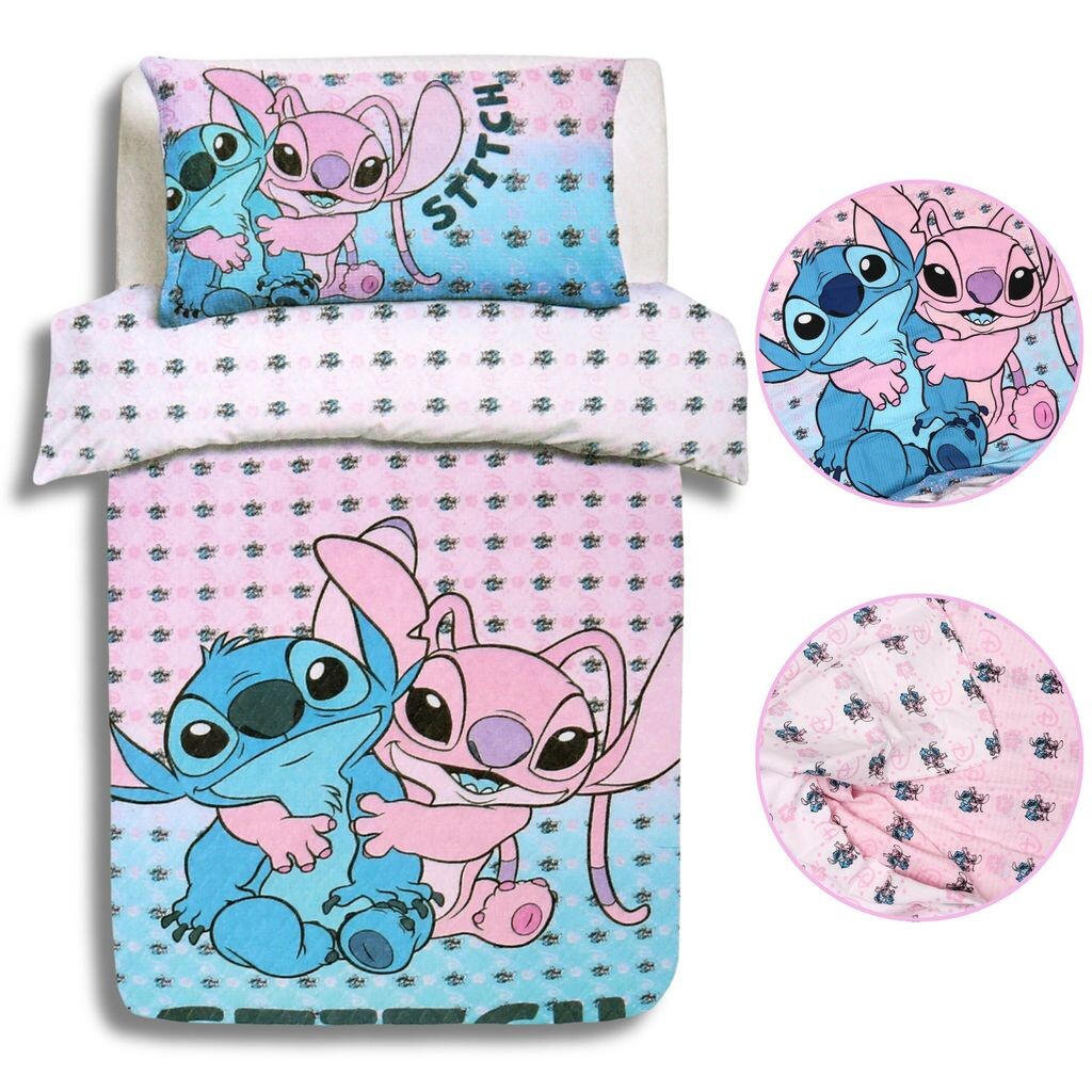 

Комплект постельного белья Stitch and Angel Disney Blue и Pink 135x200 см sarcia.eu