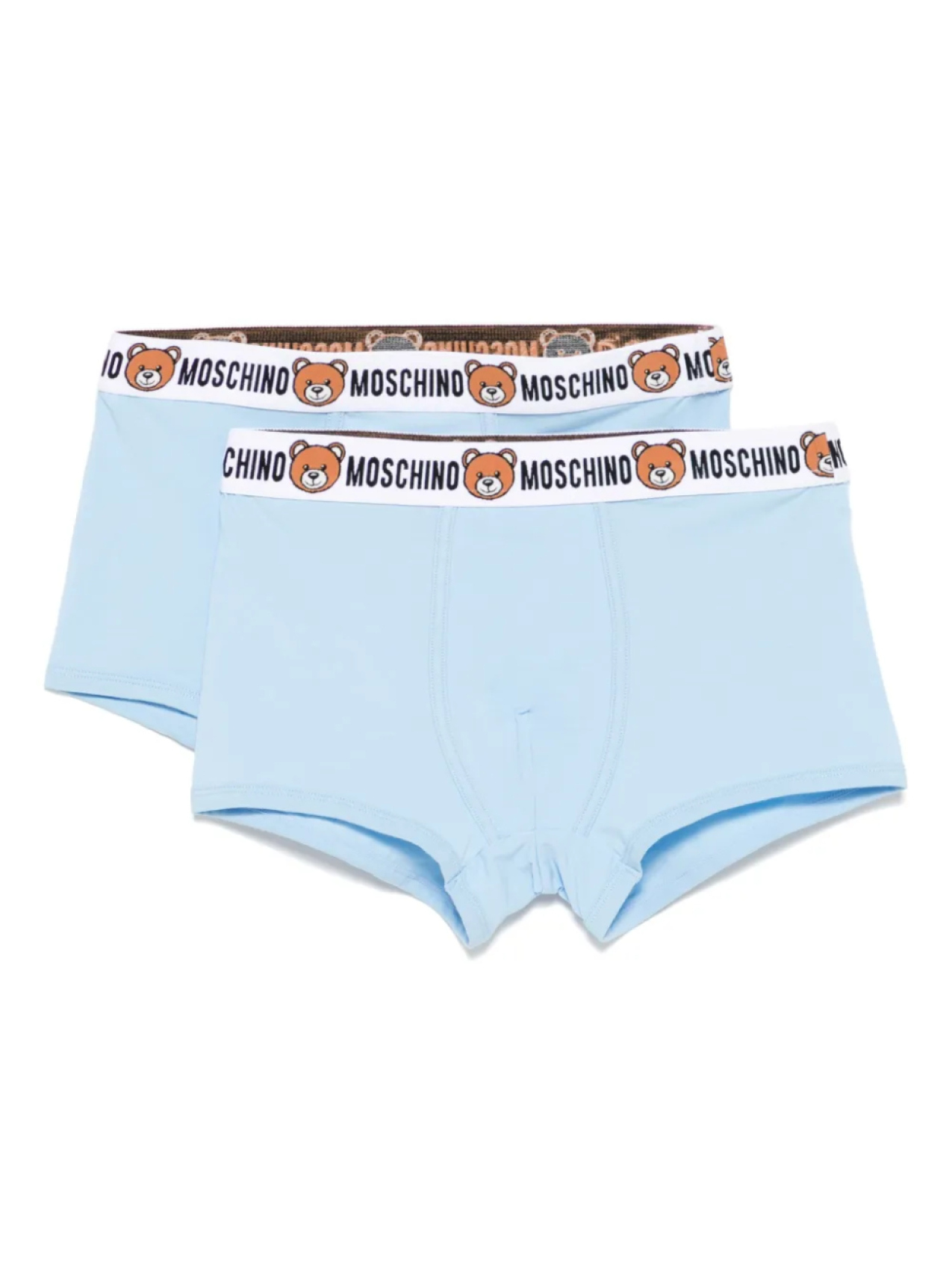 

Комплект трусов-боксеров с принтом логотипа Тедди (упаковка из двух штук) Moschino, синий